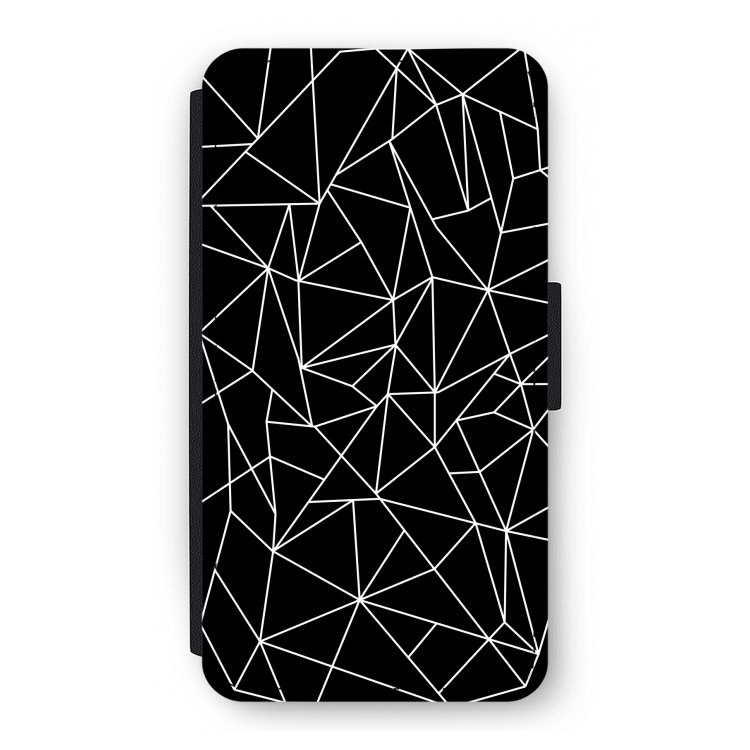 Geometrische lijnen wit: iPhone 11 Pro Flip Hoesje