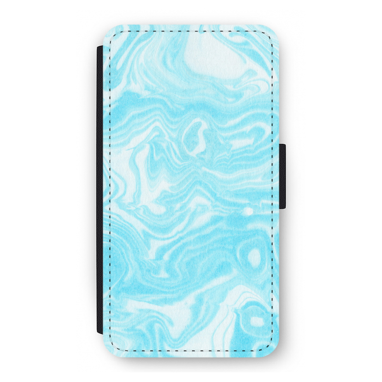 Waterverf blauw: iPhone 11 Pro Flip Hoesje
