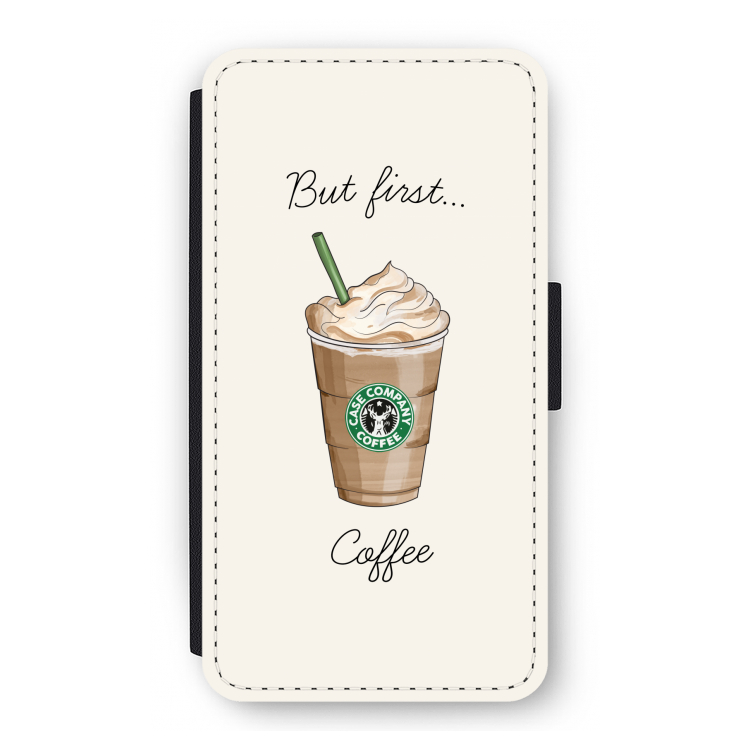 But first coffee: iPhone 11 Pro Flip Hoesje