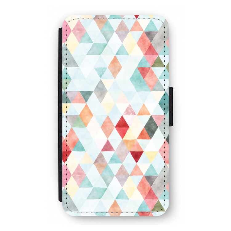Gekleurde driehoekjes pastel: iPhone 11 Pro Flip Hoesje