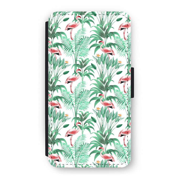 Flamingo bladeren: iPhone 11 Pro Flip Hoesje