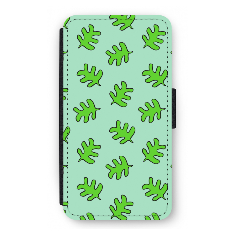 Groene blaadjes: iPhone 11 Pro Flip Hoesje