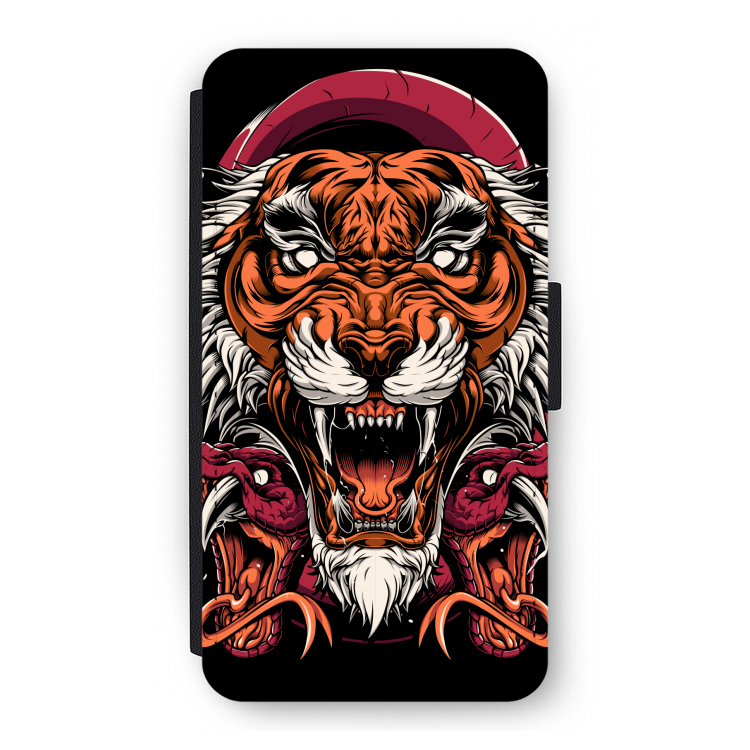 Tiger and Rattlesnakes: iPhone 11 Pro Flip Hoesje