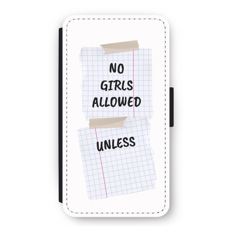 No Girls Allowed Unless: iPhone 11 Pro Flip Hoesje