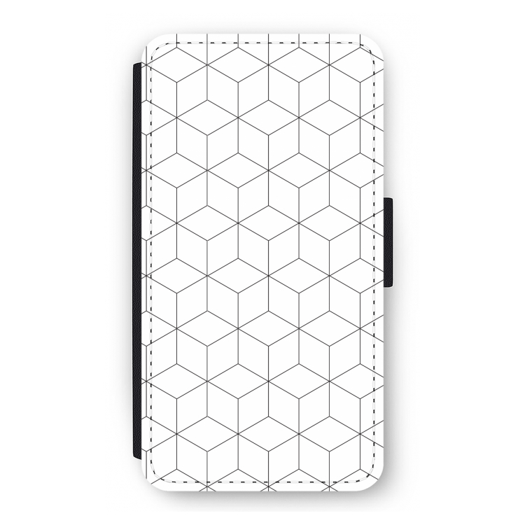 Zwart-witte kubussen: iPhone 11 Pro Flip Hoesje