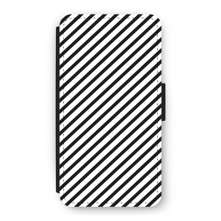 Strepen zwart-wit: iPhone 11 Pro Flip Hoesje
