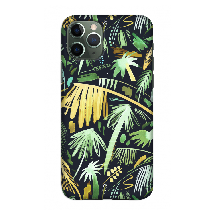 Tropical Palms Dark: Volledig geprint iPhone 11 Pro Hoesje