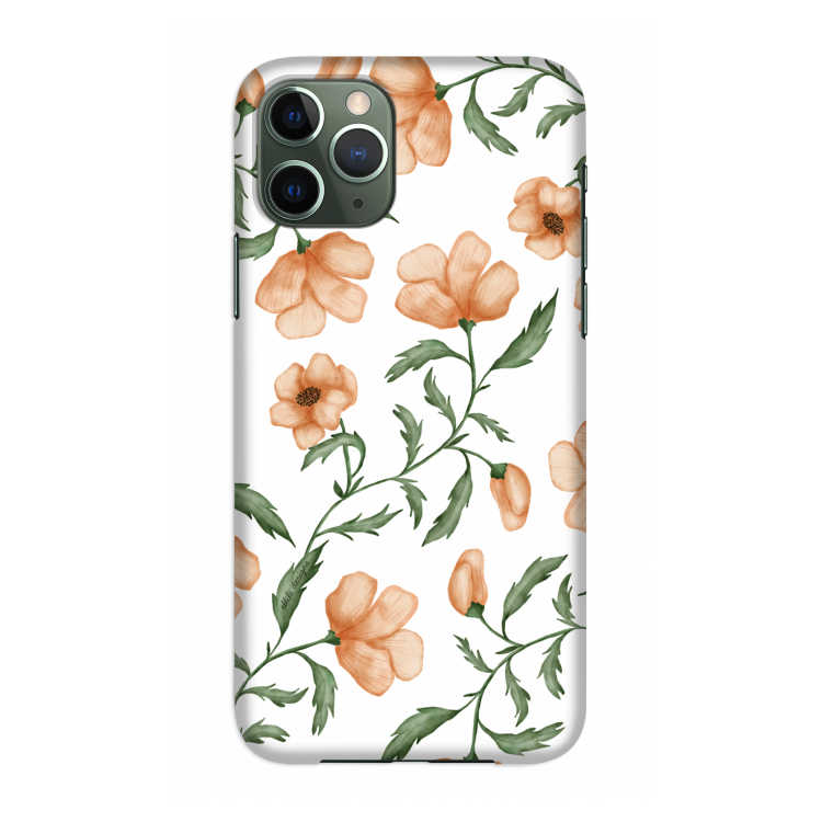 Peachy flowers: Volledig geprint iPhone 11 Pro Hoesje