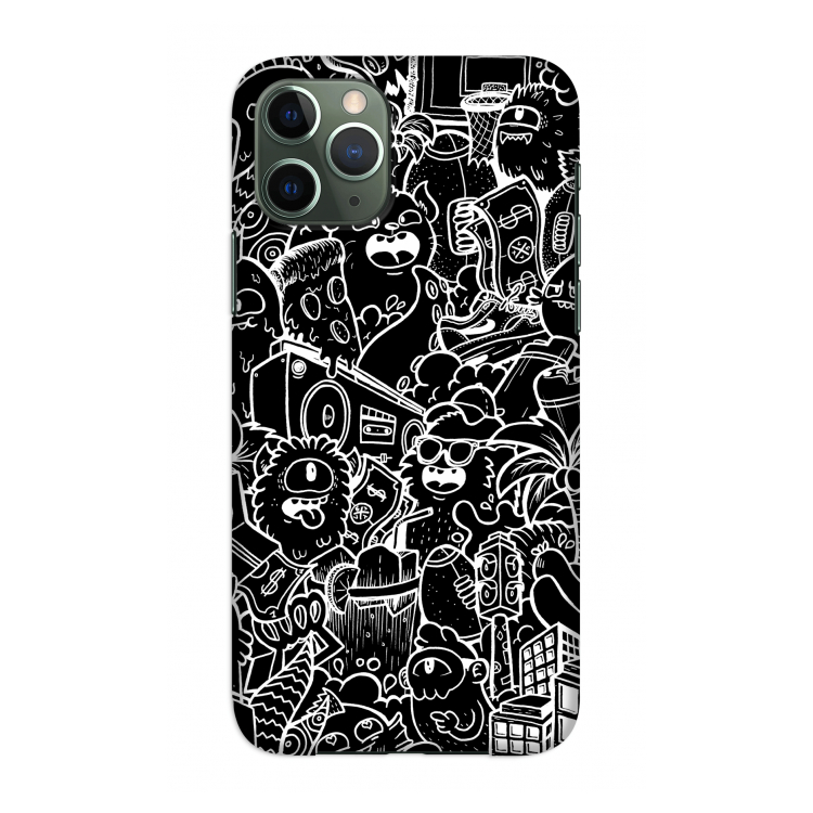 Vexx Black City : Volledig geprint iPhone 11 Pro Hoesje