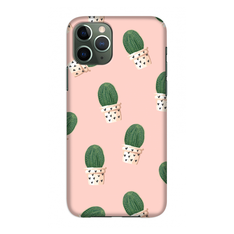 Cactusprint roze: Volledig geprint iPhone 11 Pro Hoesje