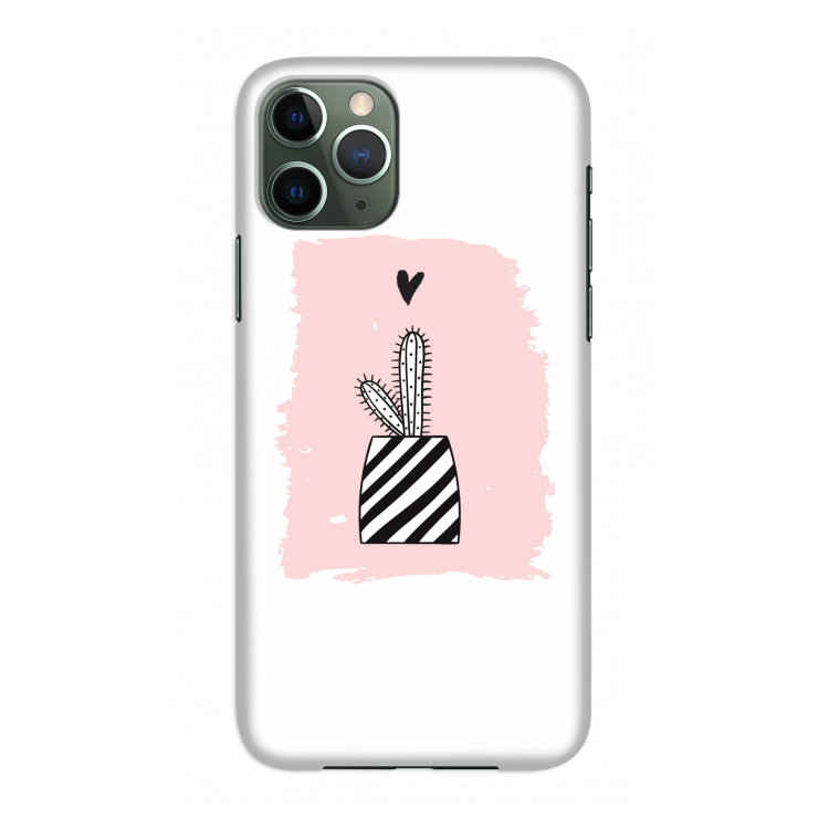 Zwart-wit cactus: Volledig geprint iPhone 11 Pro Hoesje