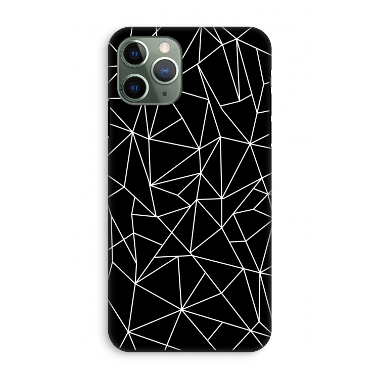 Geometrische lijnen wit: iPhone 11 Pro Tough Case