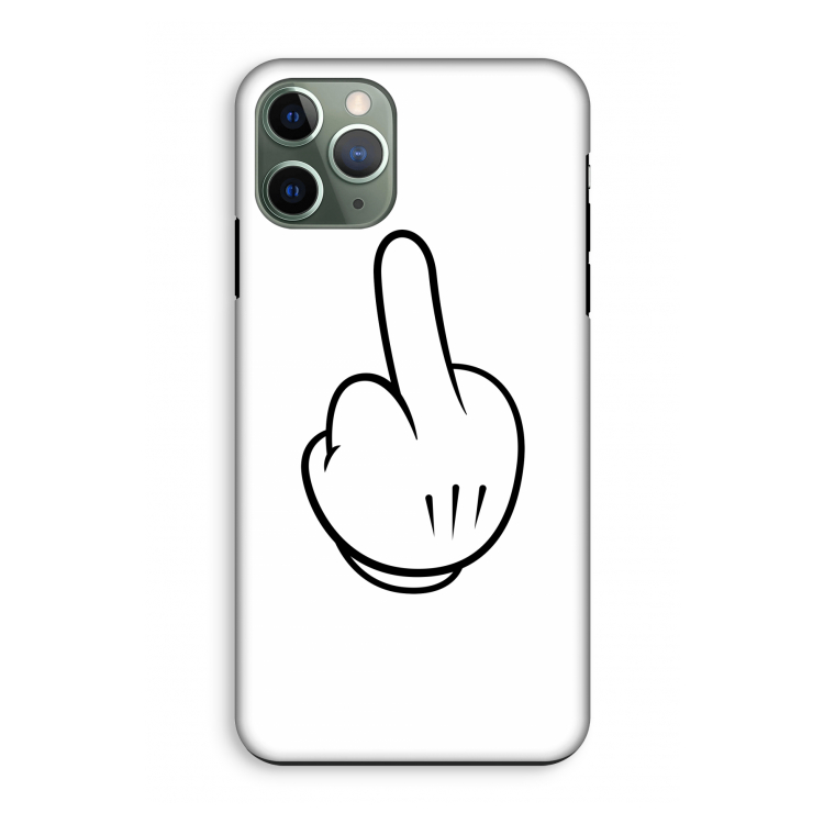 Middle finger white: iPhone 11 Pro Tough Case