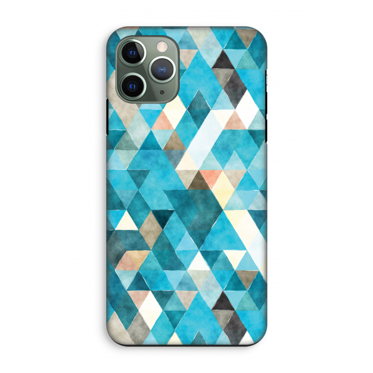 Gekleurde driehoekjes blauw: iPhone 11 Pro Tough Case