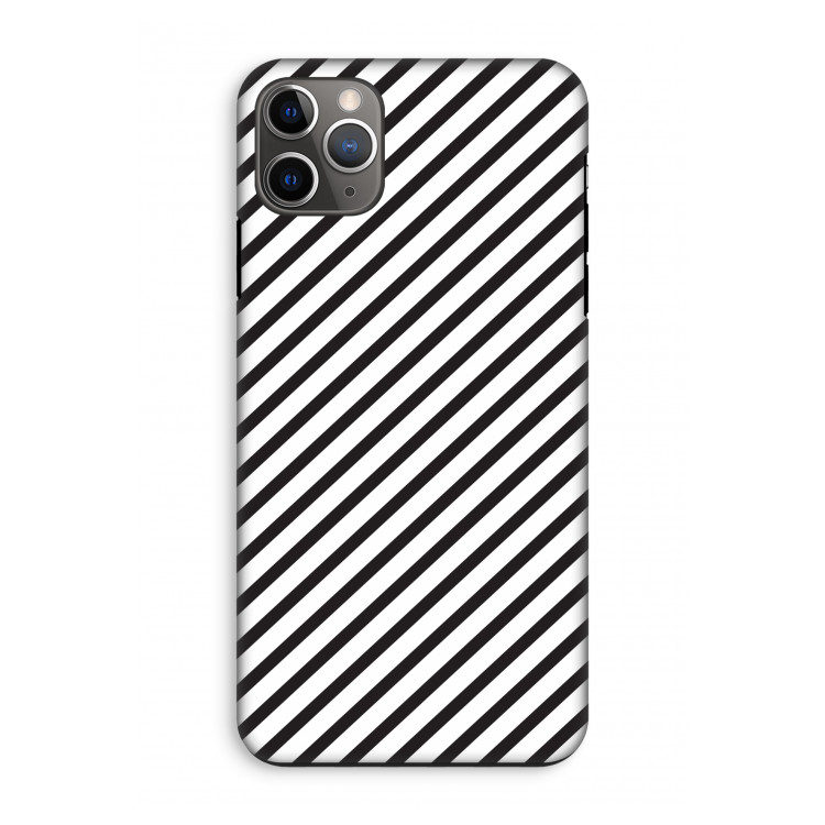 Strepen zwart-wit: iPhone 11 Pro Max Tough Case