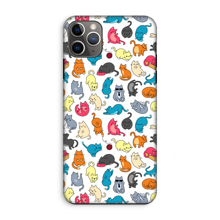 Kleurrijke katten: iPhone 11 Pro Max Tough Case