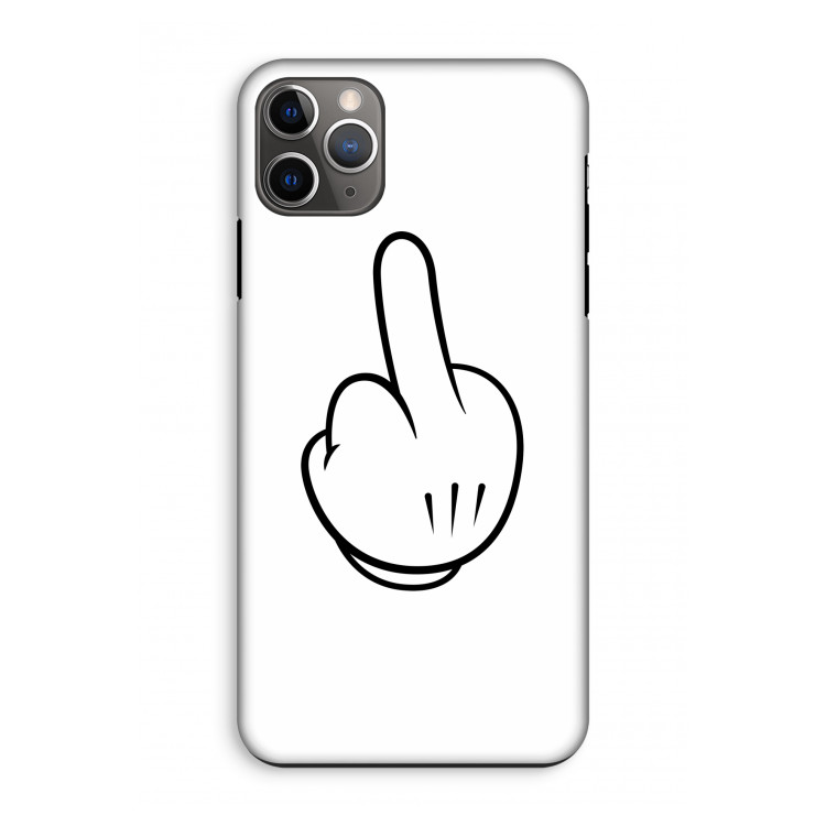 Middle finger white: iPhone 11 Pro Max Tough Case