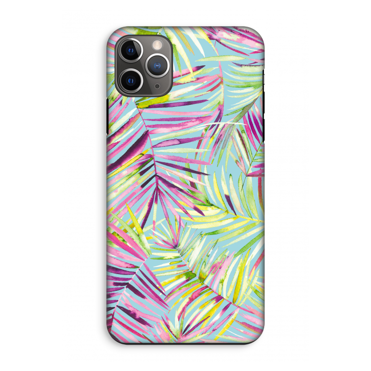 Tropical Palms Blue: iPhone 11 Pro Max Tough Case