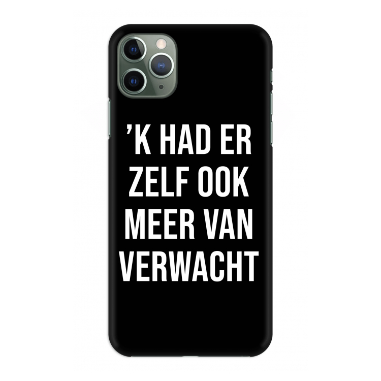 Meer verwacht - Zwart: Volledig geprint iPhone 11 Pro Max Hoesje
