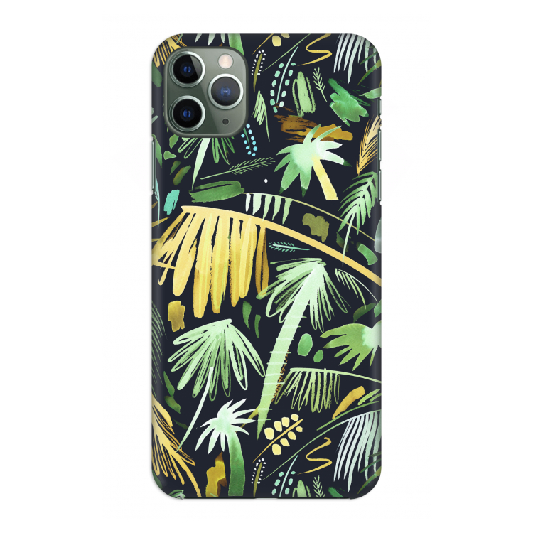 Tropical Palms Dark: Volledig geprint iPhone 11 Pro Max Hoesje