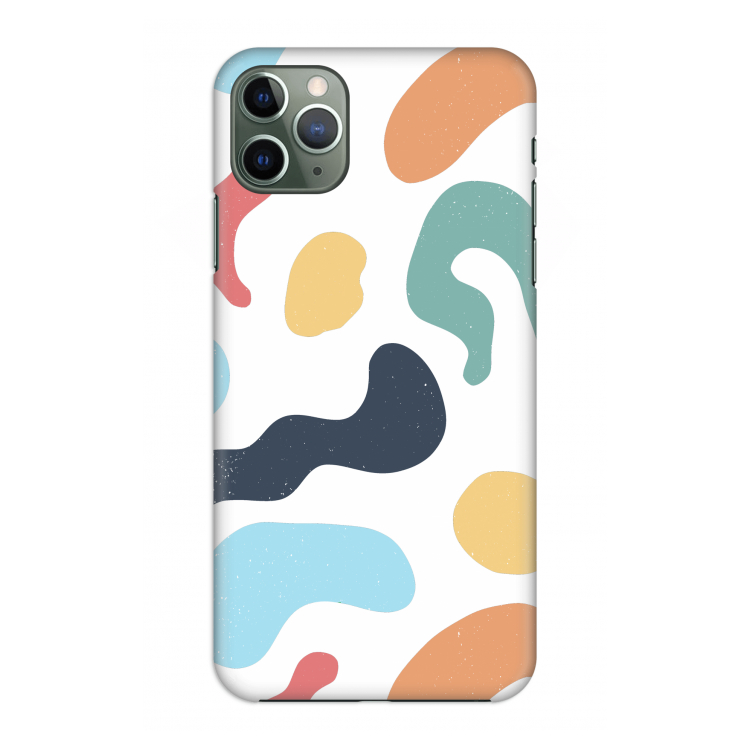 Memphis Shapes Blue: Volledig geprint iPhone 11 Pro Max Hoesje