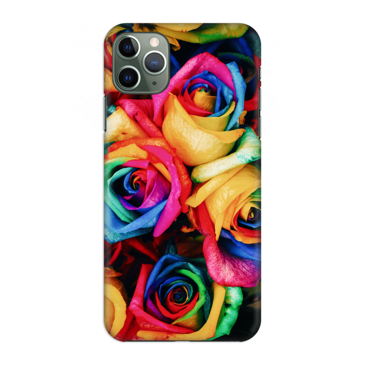 Neon bloemen: Volledig geprint iPhone 11 Pro Max Hoesje