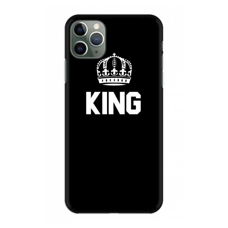 King zwart: Volledig geprint iPhone 11 Pro Max Hoesje