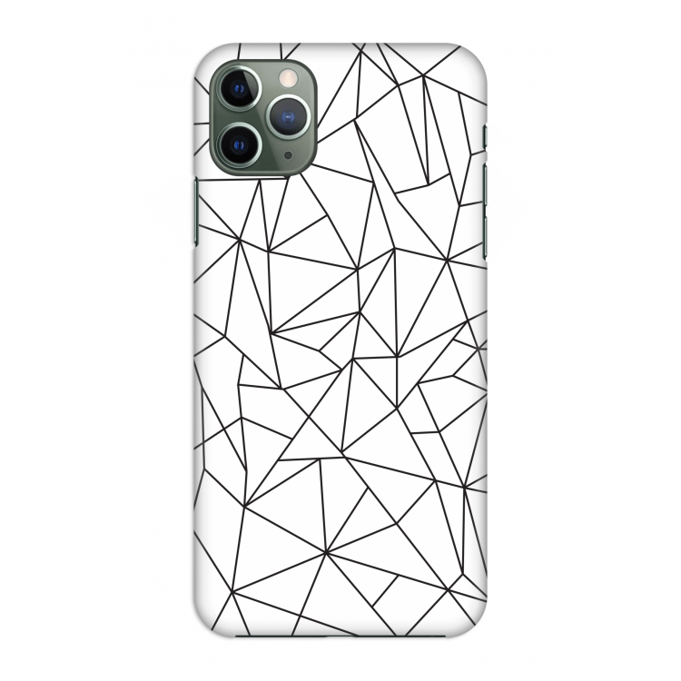 CaseCompany Geometrische lijnen zwart: Volledig geprint iPhone 11 Pro Max Hoesje