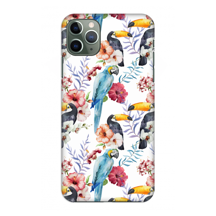CaseCompany Bloemen tukan: Volledig geprint iPhone 11 Pro Max Hoesje