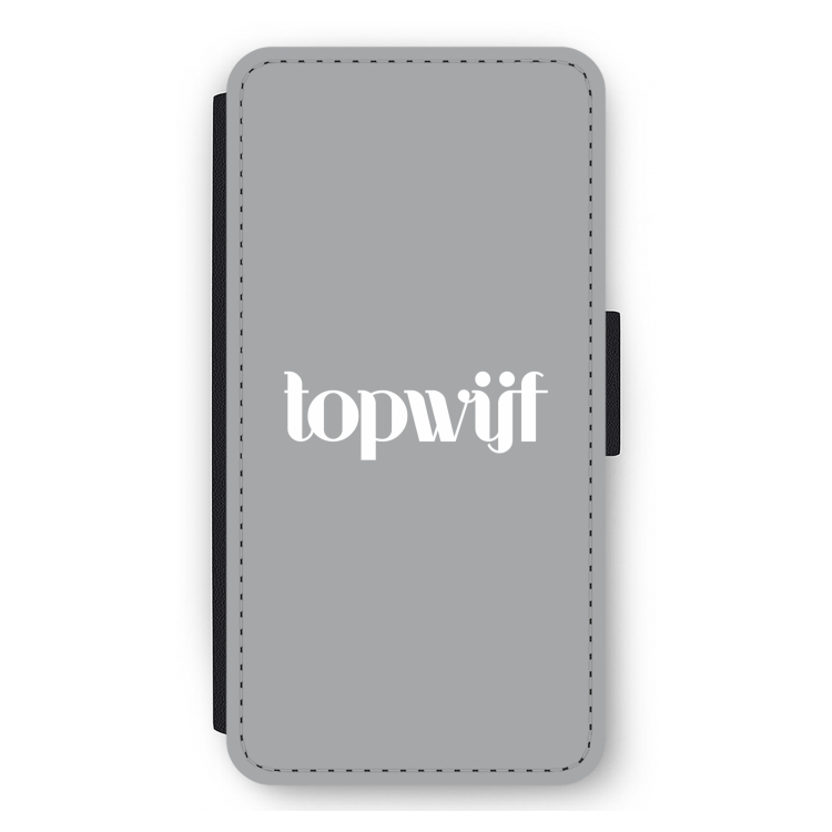 Topwijf Grijs Wit: iPhone 11 Pro Max Flip Hoesje