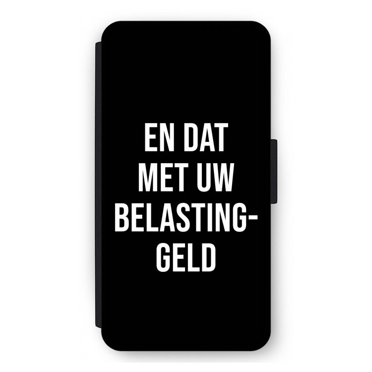 Belastinggeld - Zwart: iPhone 11 Pro Max Flip Hoesje