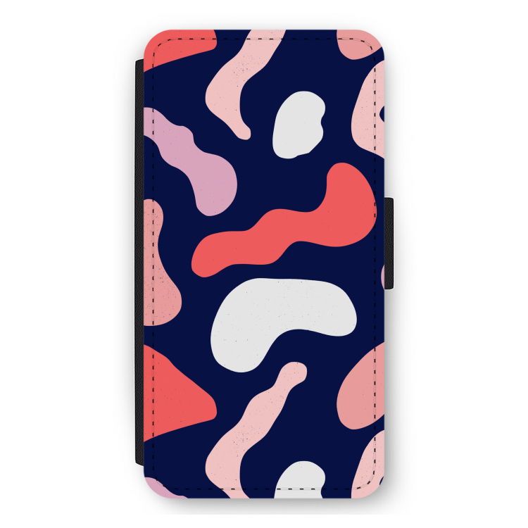 Memphis Shapes Pink: iPhone 11 Pro Max Flip Hoesje