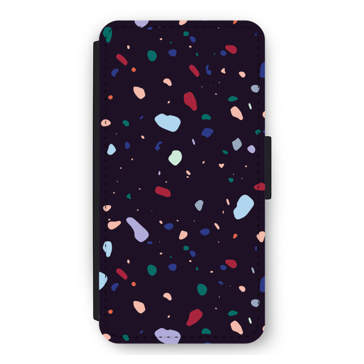 Dark Rounded Terrazzo: iPhone 11 Pro Max Flip Hoesje