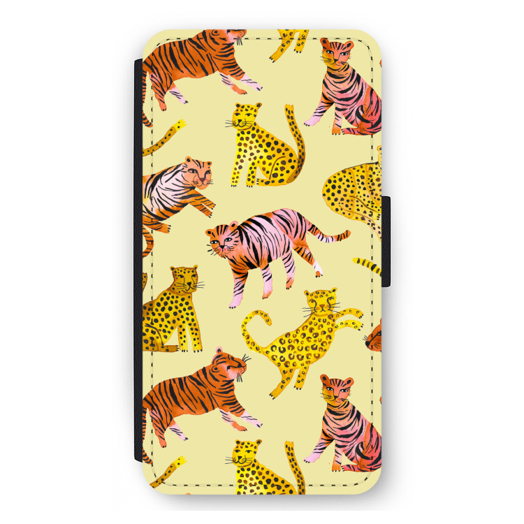 Cute Tigers and Leopards: iPhone 11 Pro Max Flip Hoesje