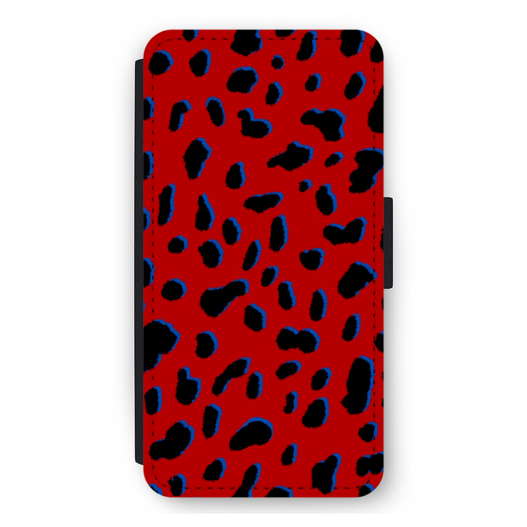 Red Leopard: iPhone 11 Pro Max Flip Hoesje