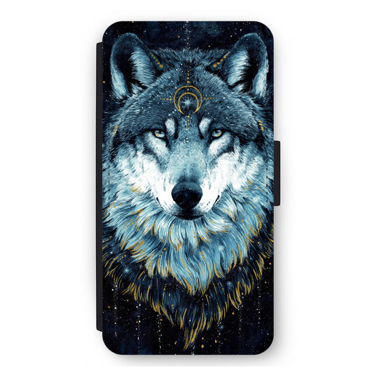 Darkness Wolf: iPhone 11 Pro Max Flip Hoesje
