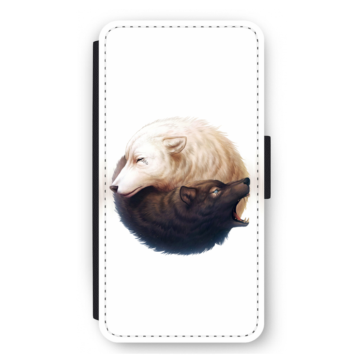 Yin Yang Wolves: iPhone 11 Pro Max Flip Hoesje