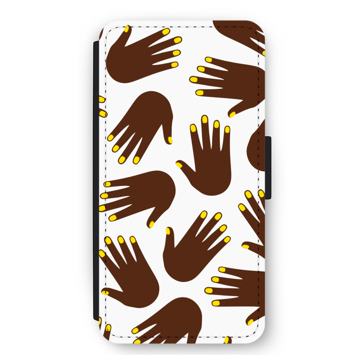 Hands dark: iPhone 11 Pro Max Flip Hoesje