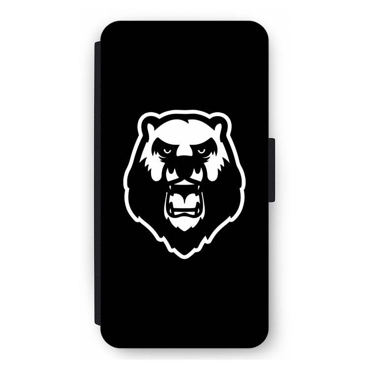 Angry Bear (black): iPhone 11 Pro Max Flip Hoesje