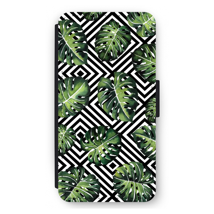 Geometrische jungle: iPhone 11 Pro Max Flip Hoesje