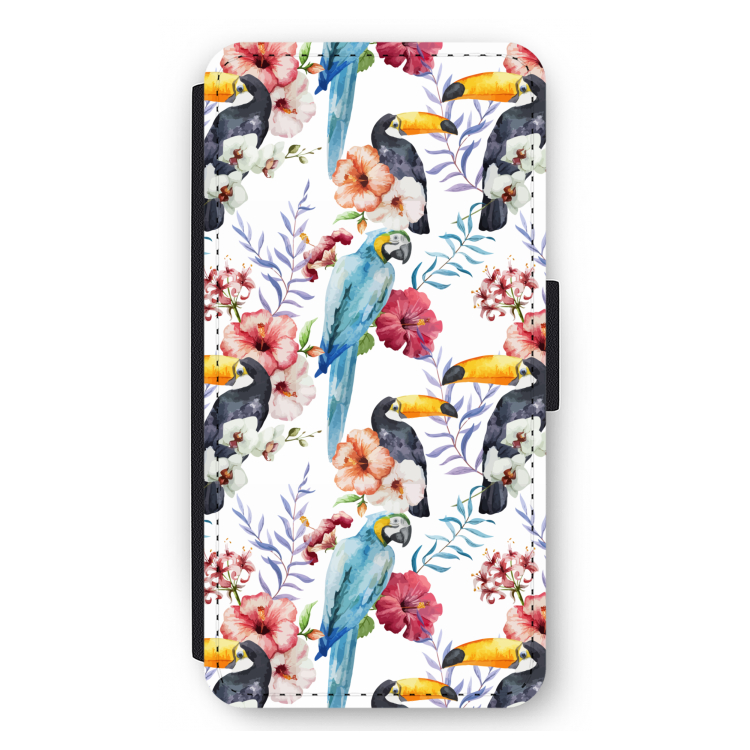 Bloemen tukan: iPhone 11 Pro Max Flip Hoesje