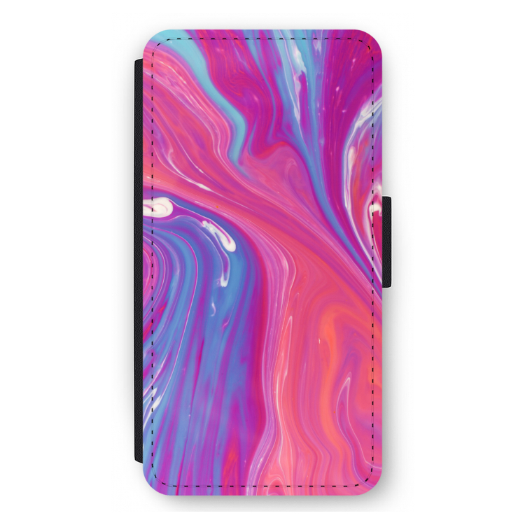 Paarse stroom: iPhone 11 Pro Max Flip Hoesje