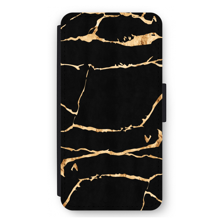 Gouden marmer: iPhone 11 Pro Max Flip Hoesje