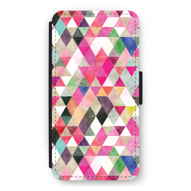 Gekleurde driehoekjes: iPhone 11 Pro Max Flip Hoesje