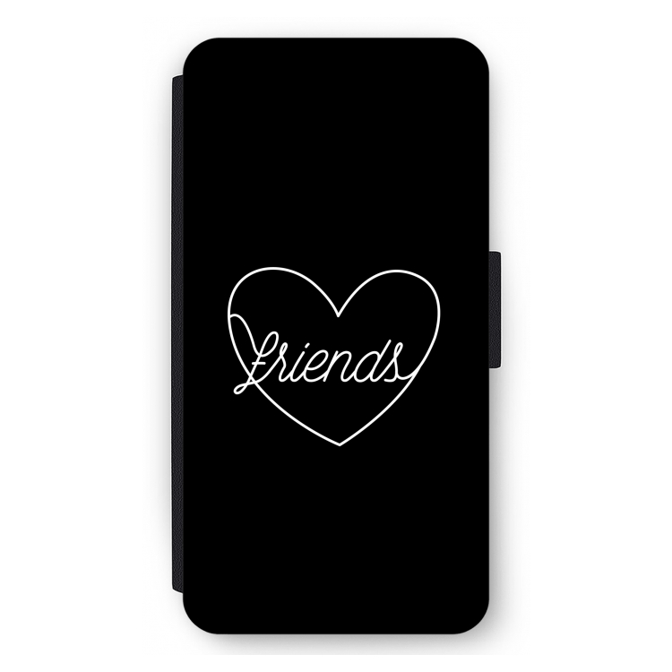 Friends heart black: iPhone 11 Pro Max Flip Hoesje