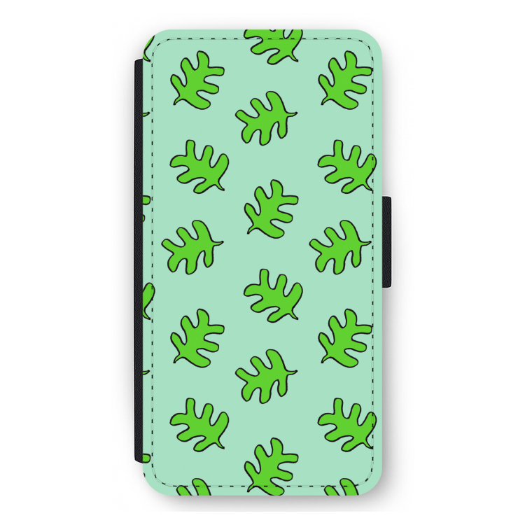 Groene blaadjes: iPhone 11 Pro Max Flip Hoesje