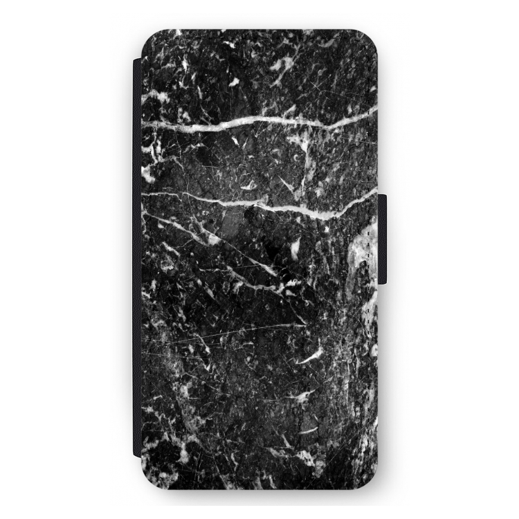 Zwart marmer: iPhone 11 Pro Max Flip Hoesje