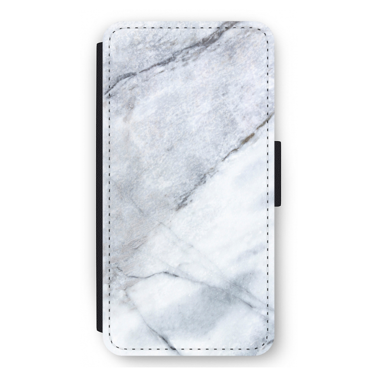 Witte marmer: iPhone 11 Pro Max Flip Hoesje