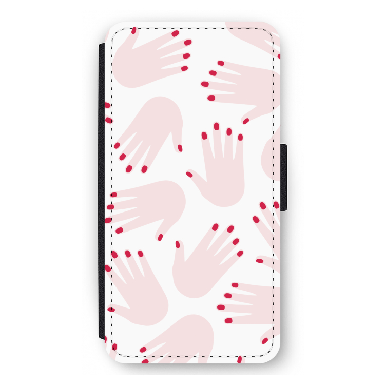 Hands pink: iPhone 11 Pro Max Flip Hoesje