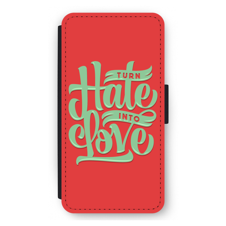 Turn hate into love: iPhone 11 Pro Max Flip Hoesje